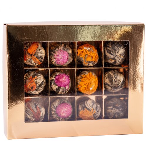 Krabička na rozkvitnutú čokoládu 12 ks - zlatá. / ks.