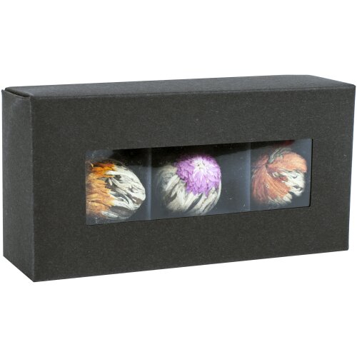 Kvitnúca krabička na čokoládu 3 ks - Čierna. / ks.