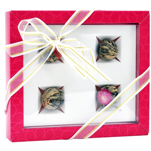 Sada 4 ks kvitnúcich čajov - ČERVENÁ. / ks.