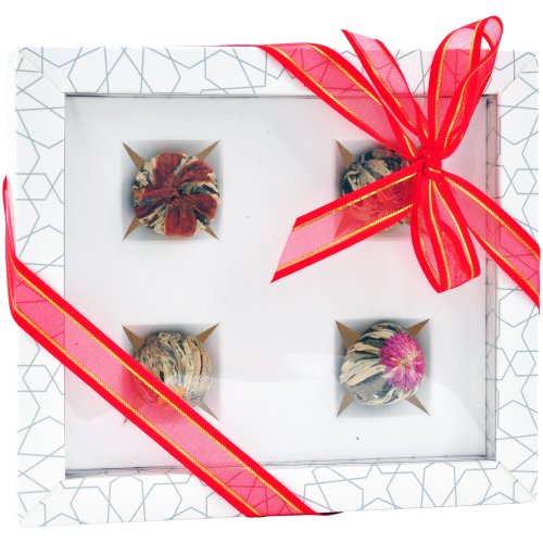 Sada 4 ks kvitnúcich čajov - Biely. / ks.