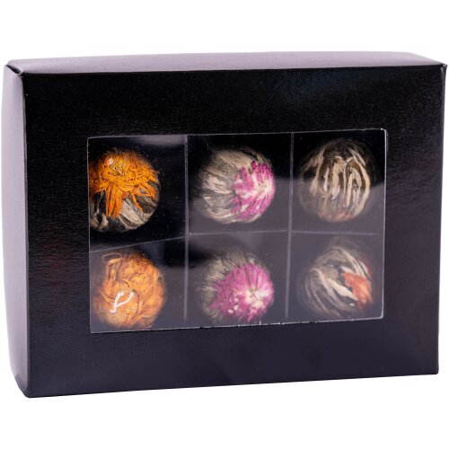 Kvitnúca krabička na čokoládu 6 ks - Čierna. / ks.