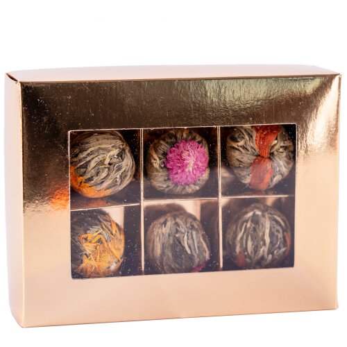 Krabička na rozkvitnutú čokoládu 6 ks - zlatá. / ks.