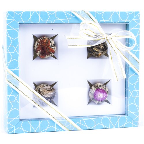 Sada 4 ks kvitnúcich čajov - MODRÁ. / ks.